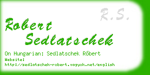 robert sedlatschek business card